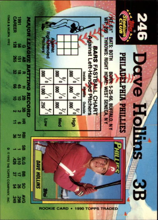 A6796- 1992 Stadium Club Baseball Card #s 1-250 -You Pick- 15+ FREE US SHIP - Picture 491 of 499