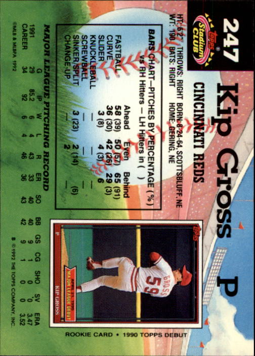 A6796- 1992 Stadium Club Baseball Card #s 1-250 -You Pick- 15+ FREE US SHIP - Picture 493 of 499