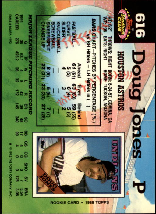 1992 Stadium Club #616 Doug Jones back image