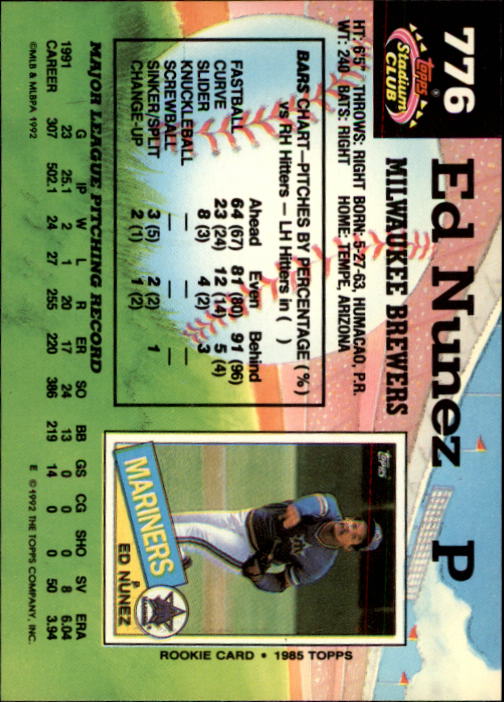 A6796- 1992 Stadium Club Baseball Card #s 751-900 -You Pick- 15+ FREE US SHIP - Picture 49 of 293