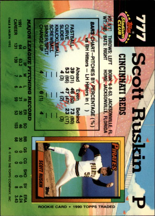 A6796- 1992 Stadium Club Baseball Card #s 751-900 -You Pick- 15+ FREE US SHIP - Picture 51 of 293