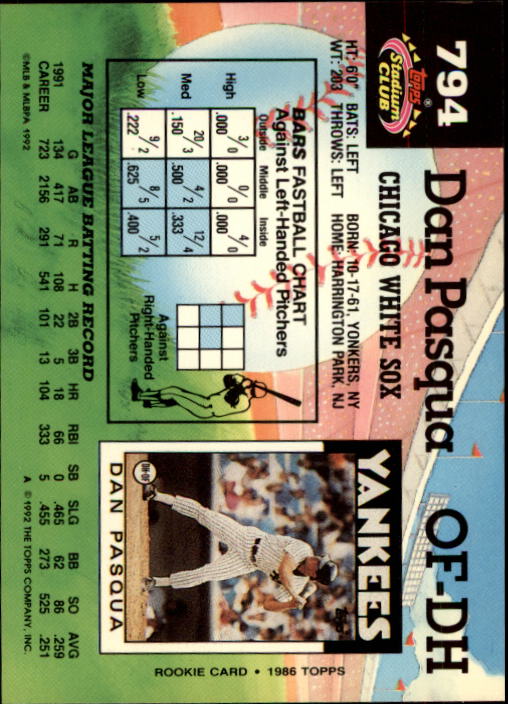 A6796- 1992 Stadium Club Baseball Card #s 751-900 -You Pick- 15+ FREE US SHIP - Picture 85 of 293