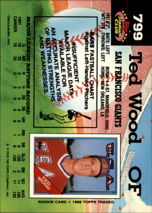 A6796- 1992 Stadium Club Baseball Card #s 751-900 -You Pick- 15+ FREE US SHIP - Picture 93 of 293
