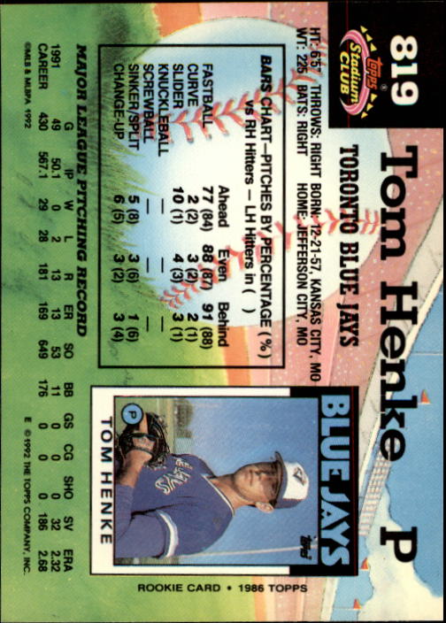 A6796- 1992 Stadium Club Baseball Card #s 751-900 -You Pick- 15+ FREE US SHIP - Picture 133 of 293