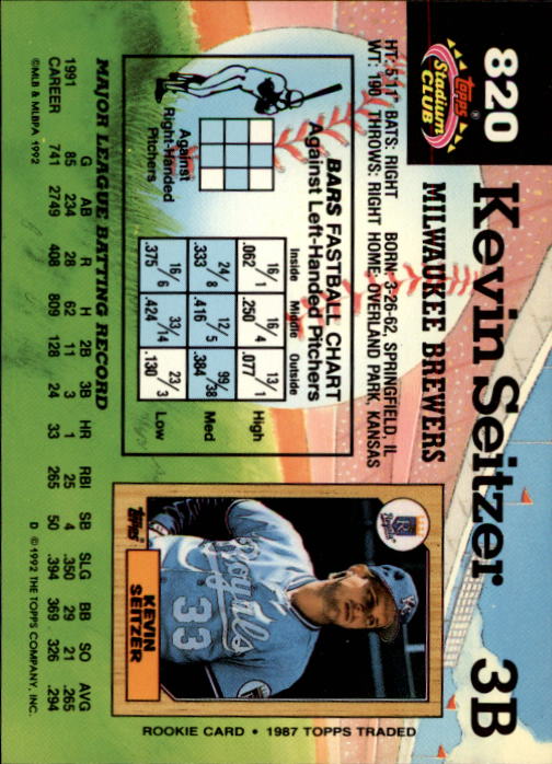 A6796- 1992 Stadium Club Baseball Card #s 751-900 -You Pick- 15+ FREE US SHIP - Picture 135 of 293