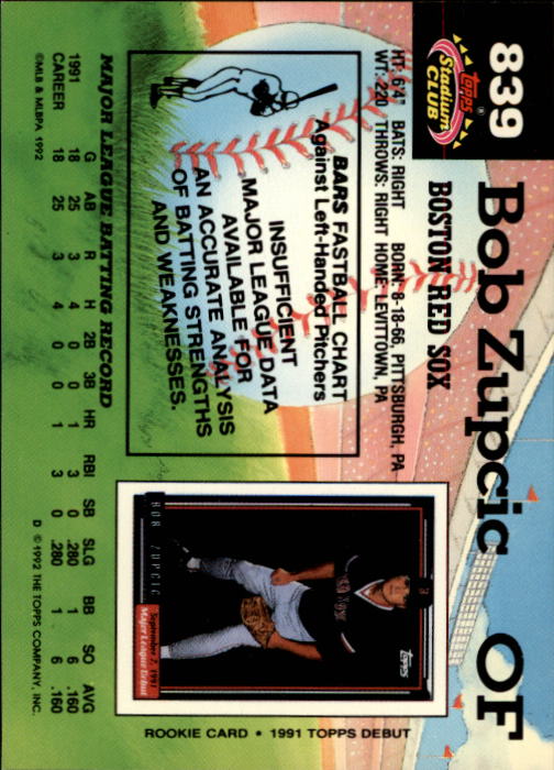 A6796- 1992 Stadium Club Baseball Card #s 751-900 -You Pick- 15+ FREE US SHIP - Picture 173 of 293