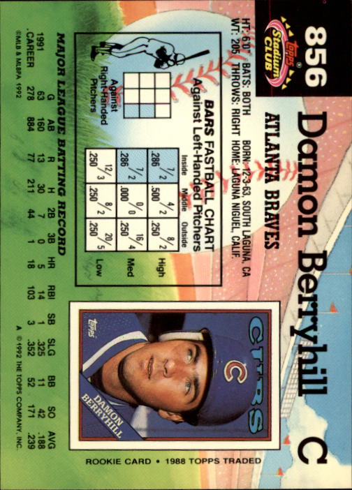 A6796- 1992 Stadium Club Baseball Card #s 751-900 -You Pick- 15+ FREE US SHIP - Picture 205 of 293