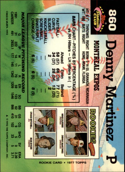 A6796- 1992 Stadium Club Baseball Card #s 751-900 -You Pick- 15+ FREE US SHIP - Picture 213 of 293