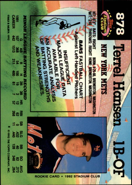 A6796- 1992 Stadium Club Baseball Card #s 751-900 -You Pick- 15+ FREE US SHIP - Picture 249 of 293