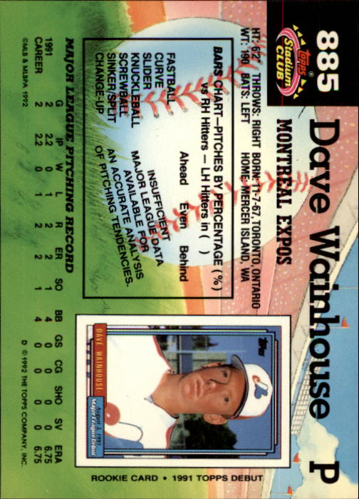 A6796- 1992 Stadium Club Baseball Card #s 751-900 -You Pick- 15+ FREE US SHIP - Picture 263 of 293