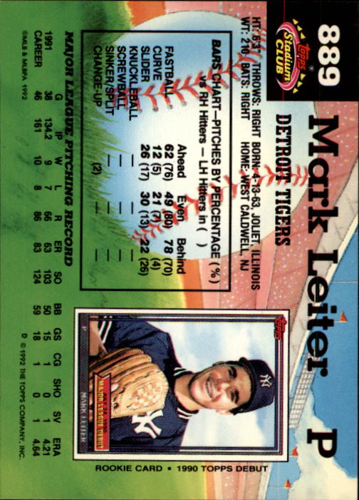 A6796- 1992 Stadium Club Baseball Card #s 751-900 -You Pick- 15+ FREE US SHIP - Picture 271 of 293