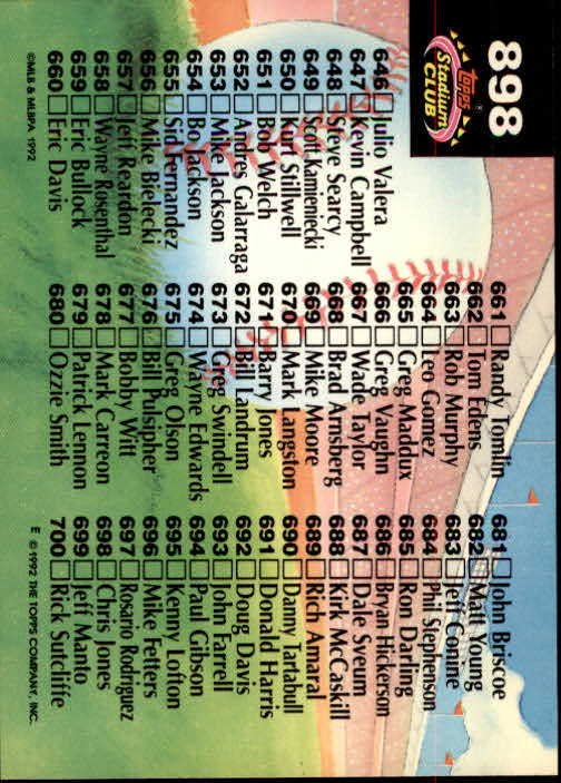 Sports Card Back