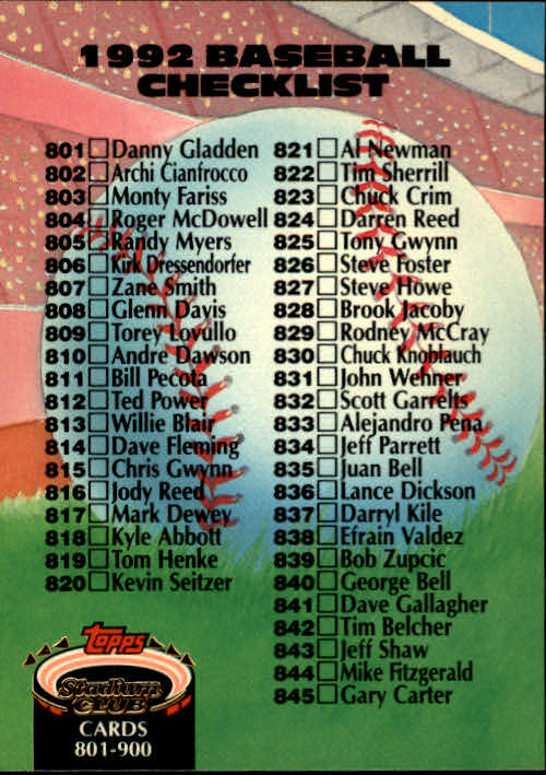 A6796- 1992 Stadium Club Baseball Card #s 751-900 -You Pick- 15+ FREE US SHIP - Picture 292 of 293