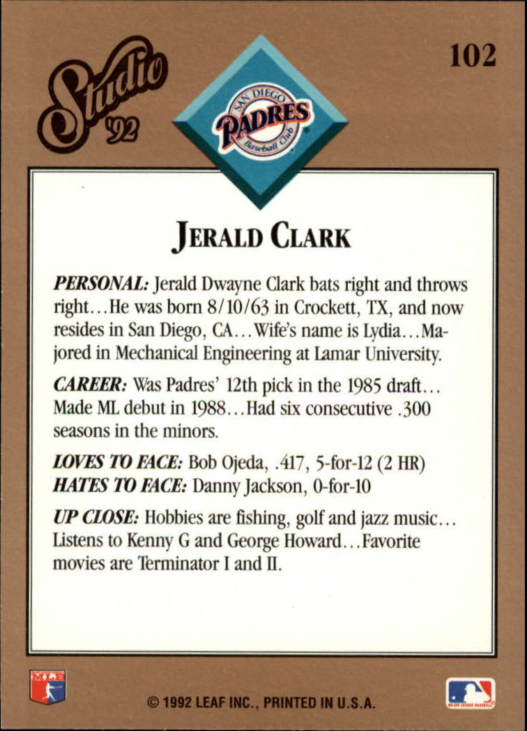 B1883- 1992 Studio Baseball Karten 1-200 + Rookies -du Pick- 15 + Gratis US - Bild 199 von 393