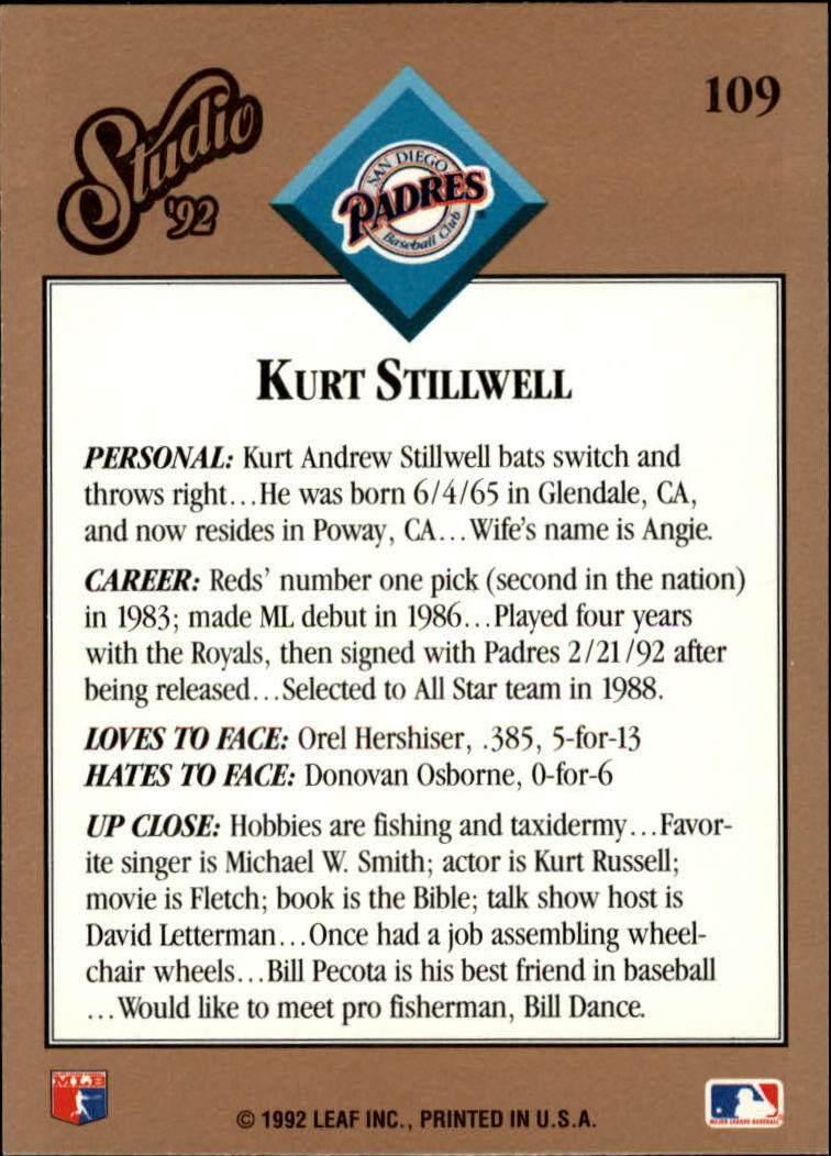 B1883- 1992 Studio Baseball Karten 1-200 + Rookies -du Pick- 15 + Gratis US - Bild 213 von 393