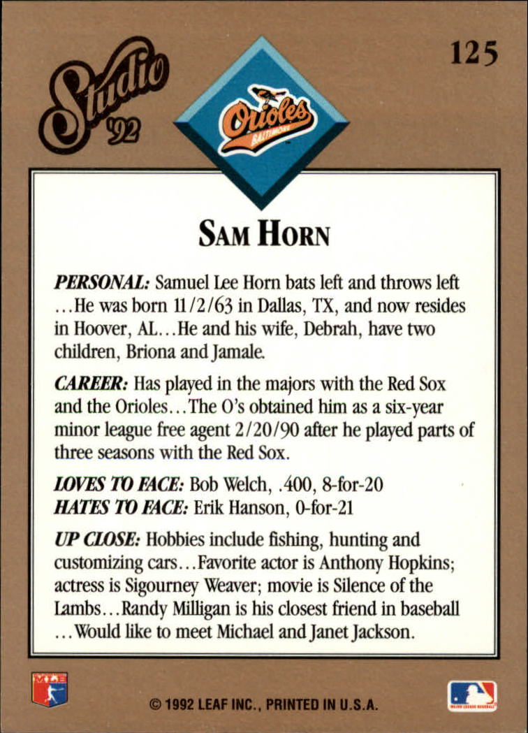 B1883- 1992 Studio Baseball Karten 1-200 + Rookies -du Pick- 15 + Gratis US - Bild 245 von 393