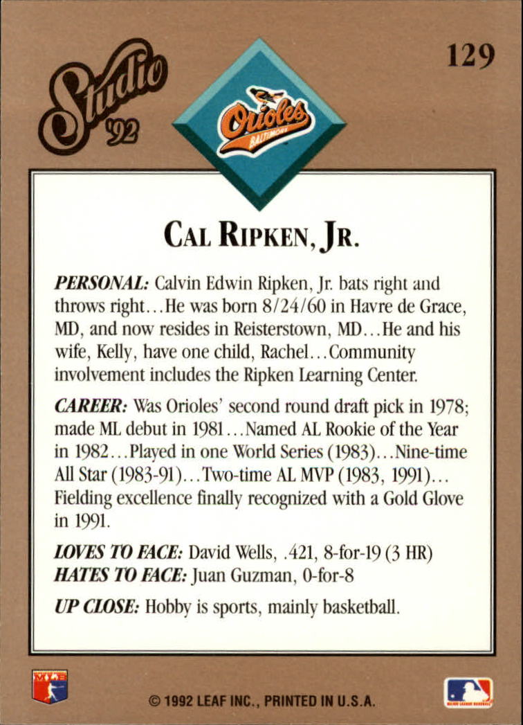 B1883- 1992 Studio Baseball Karten 1-200 + Rookies -du Pick- 15 + Gratis US - Bild 253 von 393