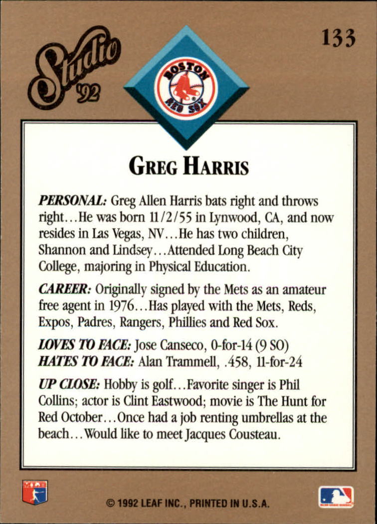 B1883- 1992 Studio Baseball Karten 1-200 + Rookies -du Pick- 15 + Gratis US - Bild 261 von 393