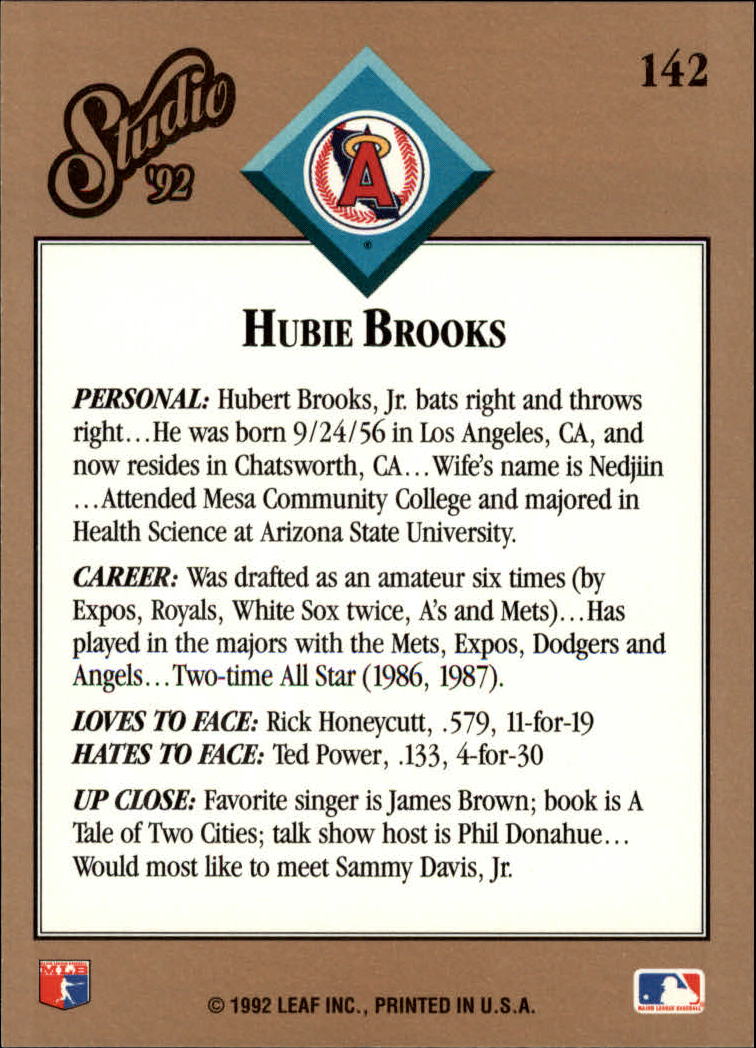 B1883- 1992 Studio Baseball Karten 1-200 + Rookies -du Pick- 15 + Gratis US - Bild 279 von 393