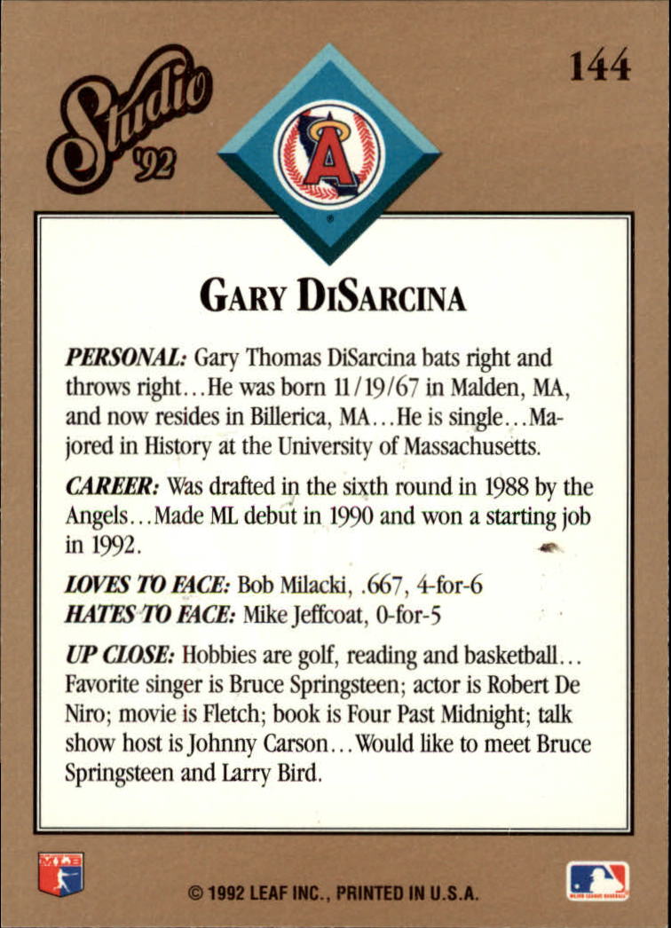 B1883- 1992 Studio Baseball Karten 1-200 + Rookies -du Pick- 15 + Gratis US - Bild 283 von 393