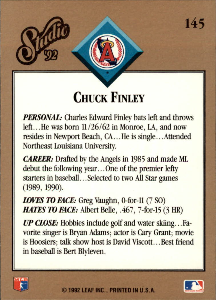 B1883- 1992 Studio Baseball Karten 1-200 + Rookies -du Pick- 15 + Gratis US - Bild 285 von 393