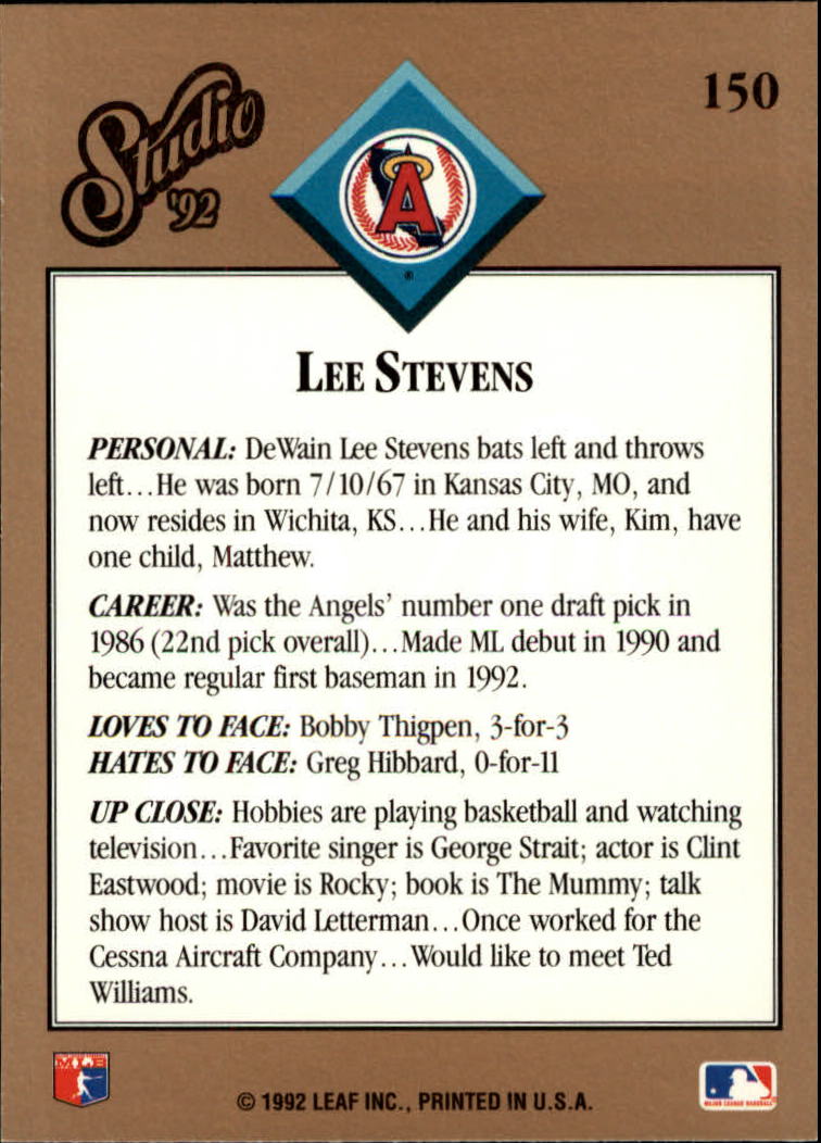 B1883- 1992 Studio Baseball Karten 1-200 + Rookies -du Pick- 15 + Gratis US - Bild 295 von 393