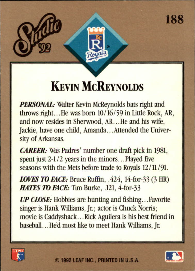 B1883- 1992 Studio Baseball Karten 1-200 + Rookies -du Pick- 15 + Gratis US - Bild 369 von 393