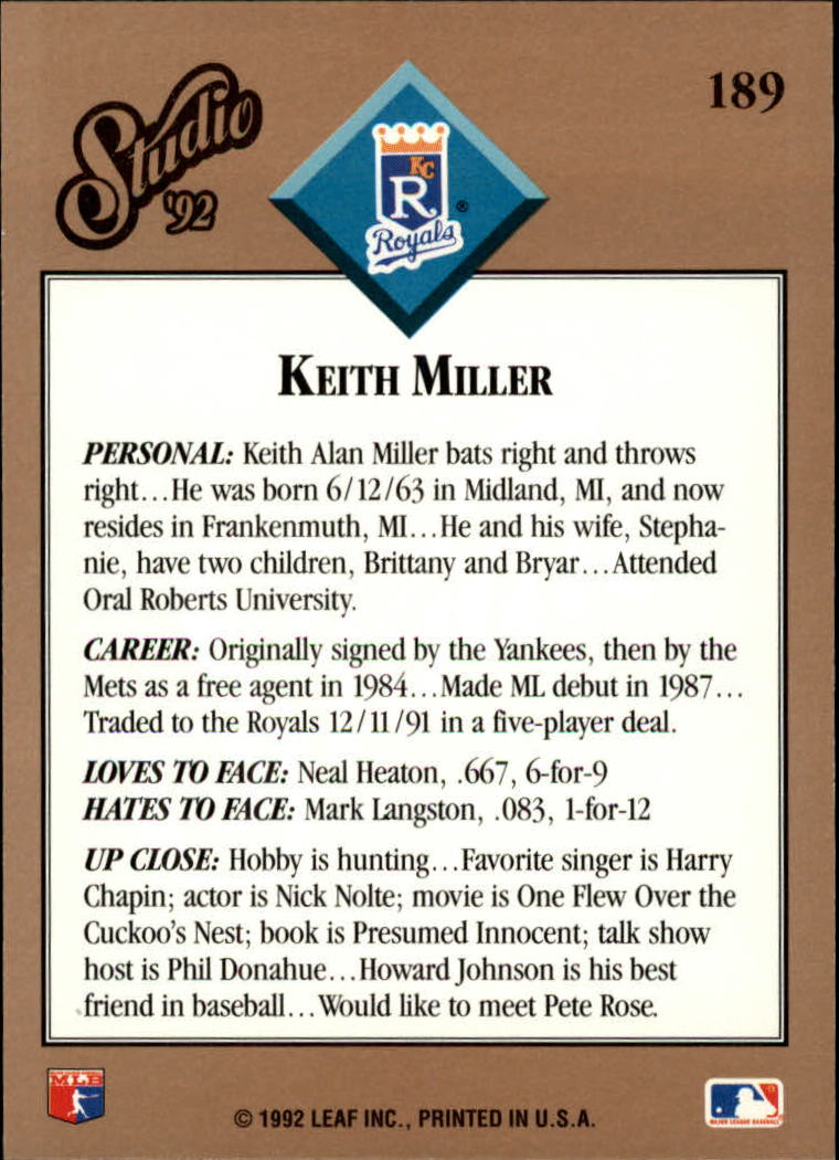 B1883- 1992 Studio Baseball Karten 1-200 + Rookies -du Pick- 15 + Gratis US - Bild 371 von 393