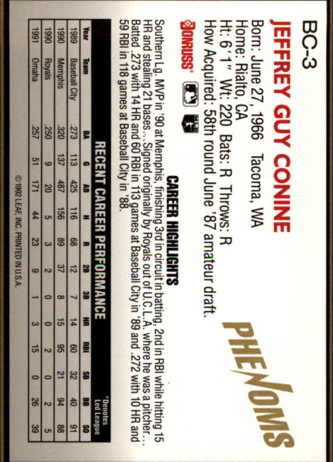 1992 Donruss Rookies Baseball "Phenoms" Insert Cards - Picture 7 of 31