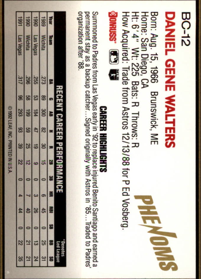 1992 Donruss Rookies Baseball "Phenoms" Insert Cards - Picture 23 of 31