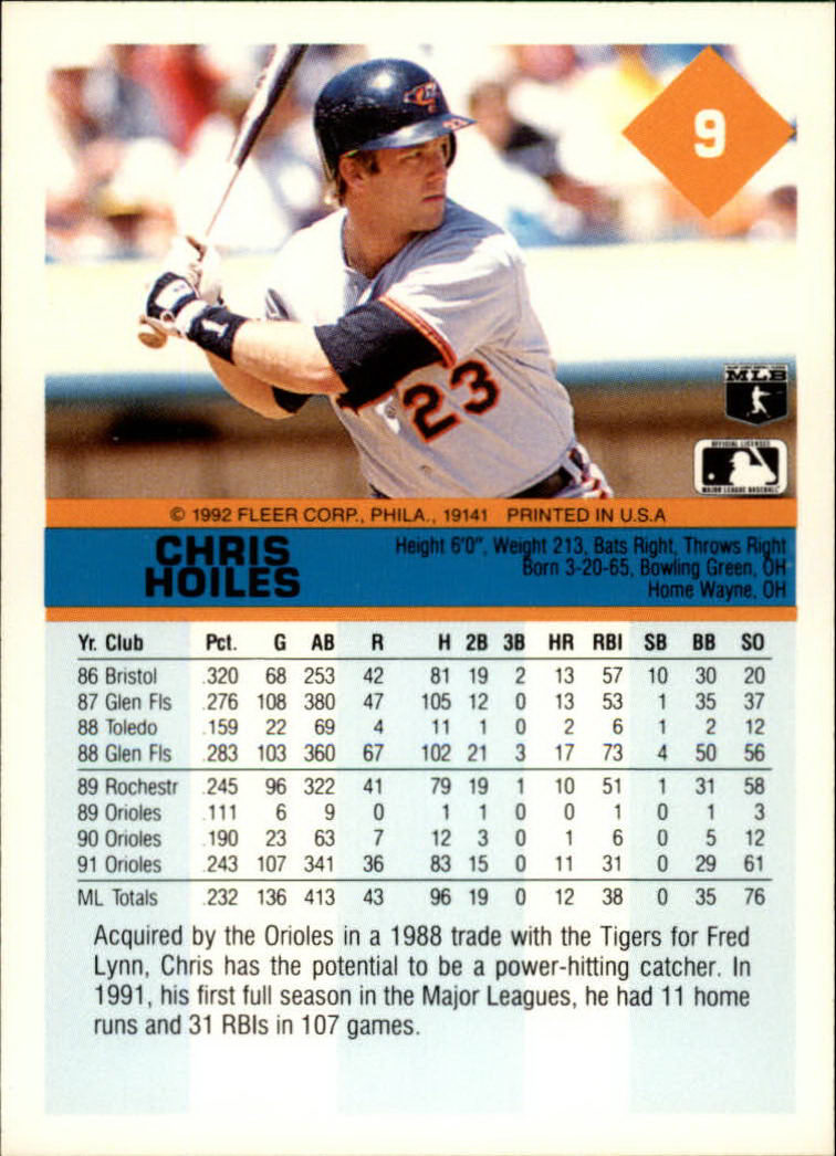 A2094- 1992 Fleer Baseball Card #s 1-250 +Rookies -You Pick- 15+ FREE US SHIP - Picture 19 of 495