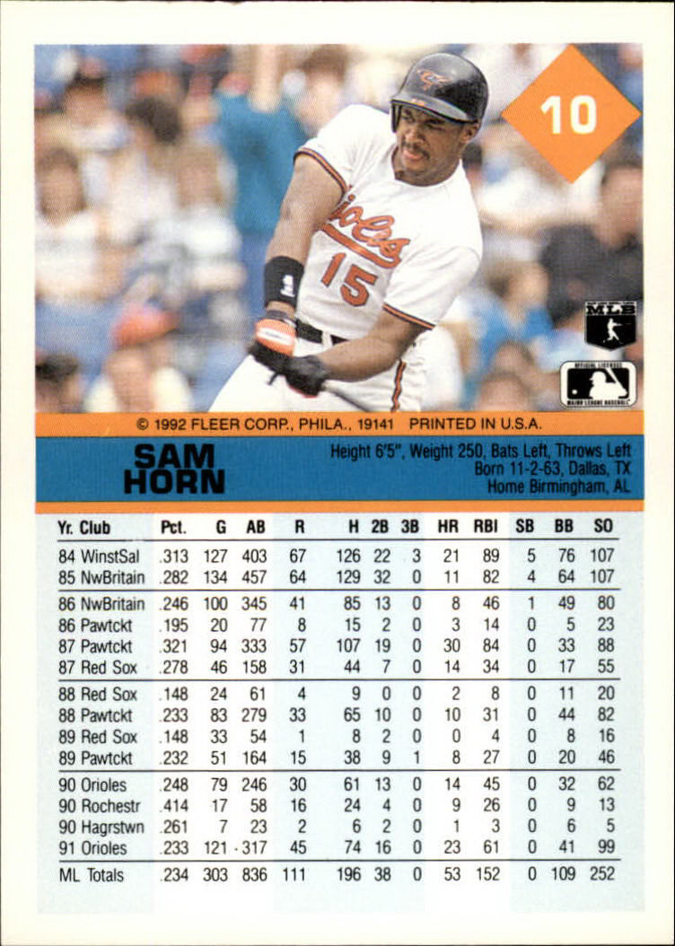 A2094- 1992 Fleer Baseball Card #s 1-250 +Rookies -You Pick- 15+ FREE US SHIP - Picture 21 of 495