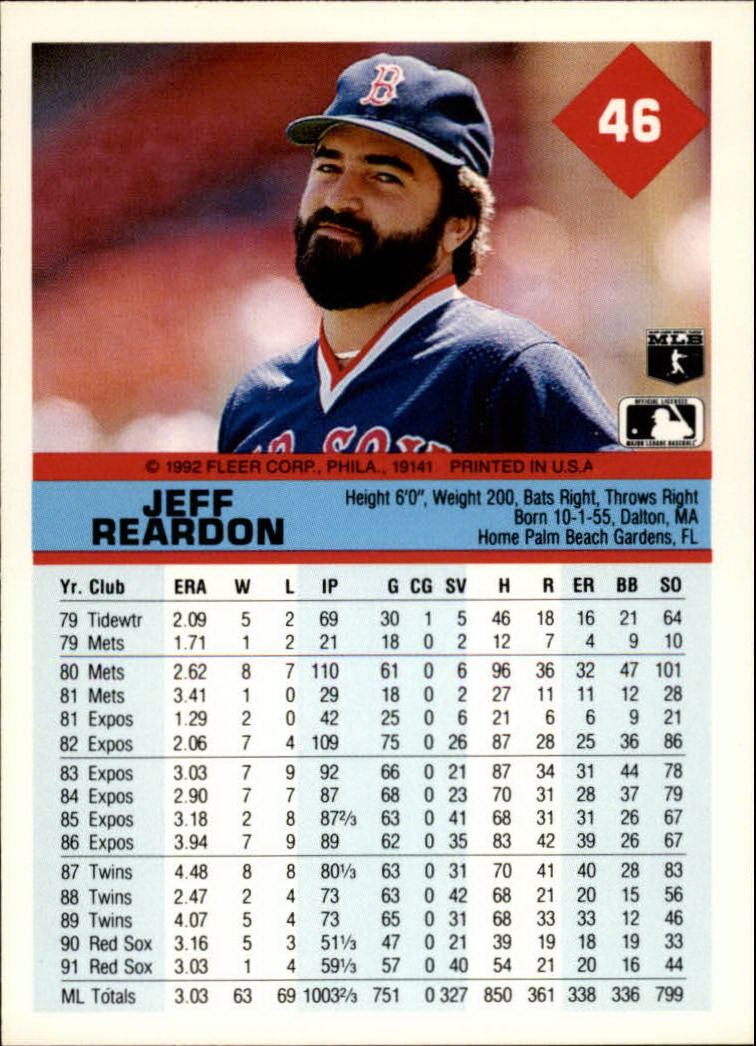 A2094- 1992 Fleer Baseball Card #s 1-250 +Rookies -You Pick- 15+ FREE US SHIP - Picture 93 of 495