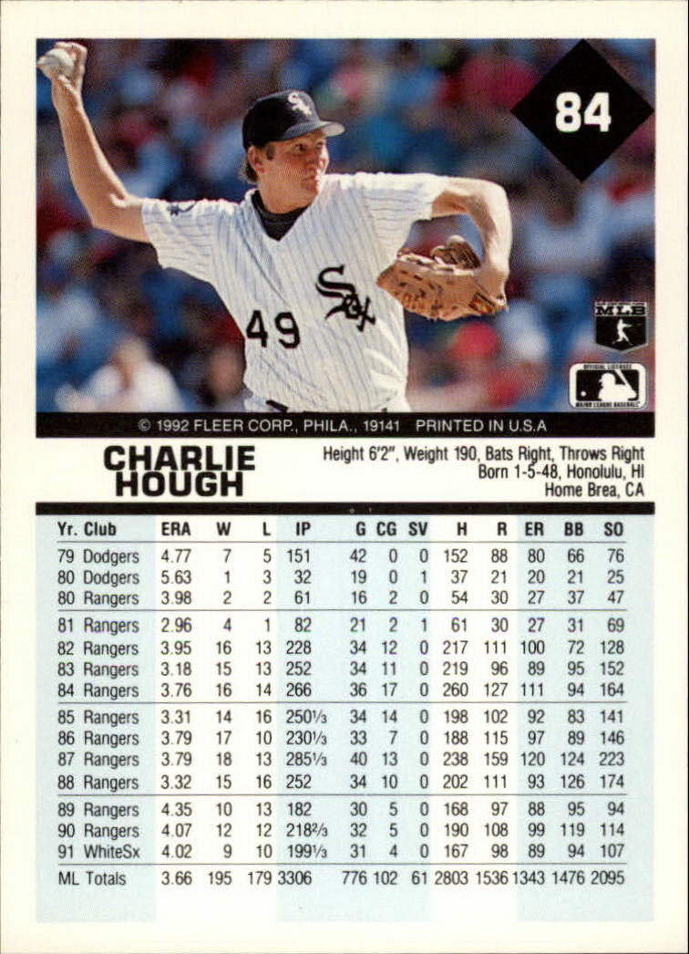 A2094- 1992 Fleer Baseball Card #s 1-250 +Rookies -You Pick- 15+ FREE US SHIP - Picture 169 of 495