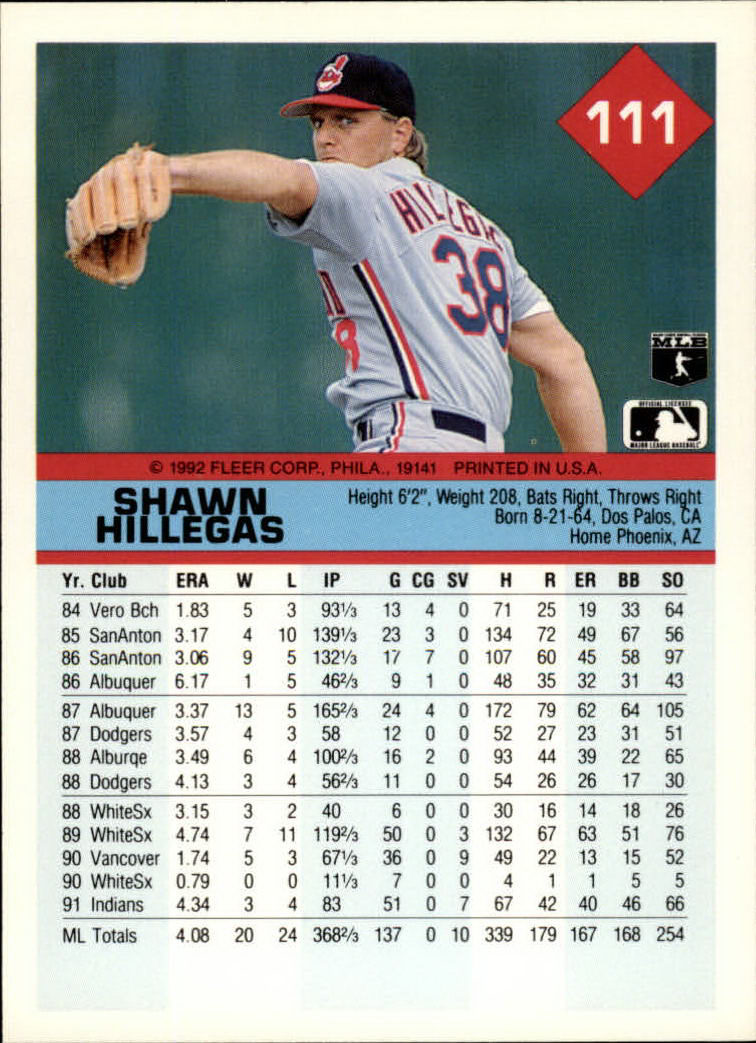 A2094- 1992 Fleer Baseball Card #s 1-250 +Rookies -You Pick- 15+ FREE US SHIP - Picture 219 of 495
