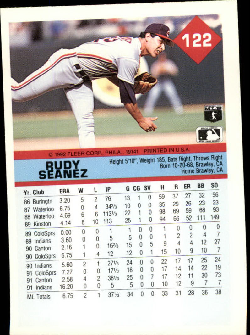 A2094- 1992 Fleer Baseball Card #s 1-250 +Rookies -You Pick- 15+ FREE US SHIP - Picture 241 of 495