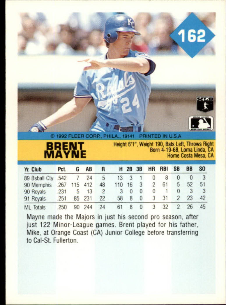 A2094- 1992 Fleer Baseball Card #s 1-250 +Rookies -You Pick- 15+ FREE US SHIP - Picture 321 of 495