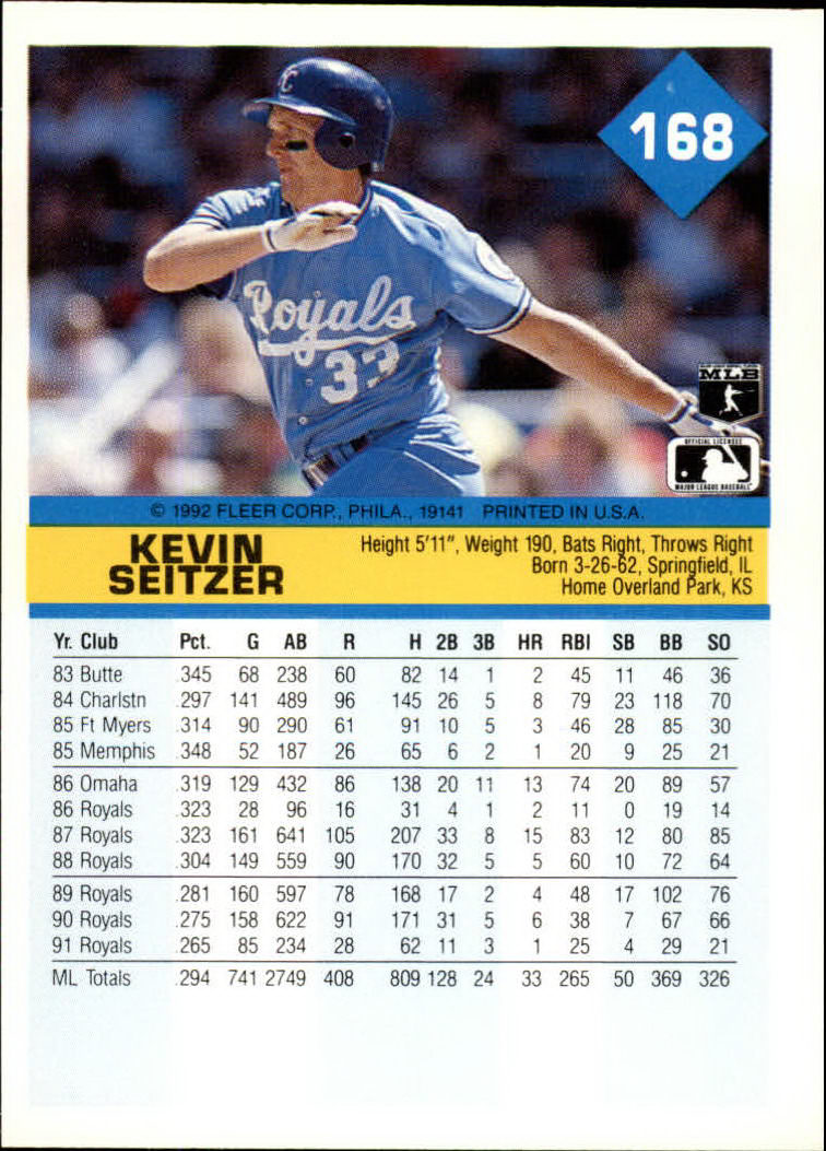 A2094- 1992 Fleer Baseball Card #s 1-250 +Rookies -You Pick- 15+ FREE US SHIP - Picture 333 of 495