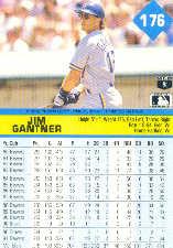 1992 Fleer #176 Jim Gantner back image
