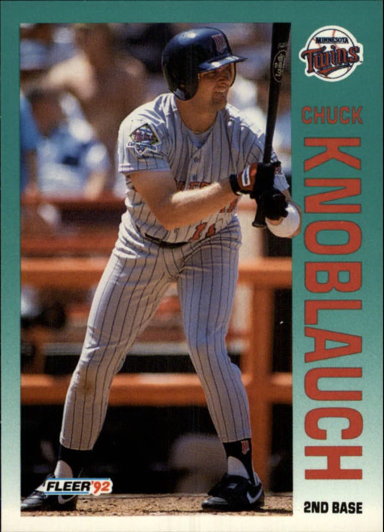 1992 Fleer #206 Chuck Knoblauch UER/Career hit total/of 59 is wrong