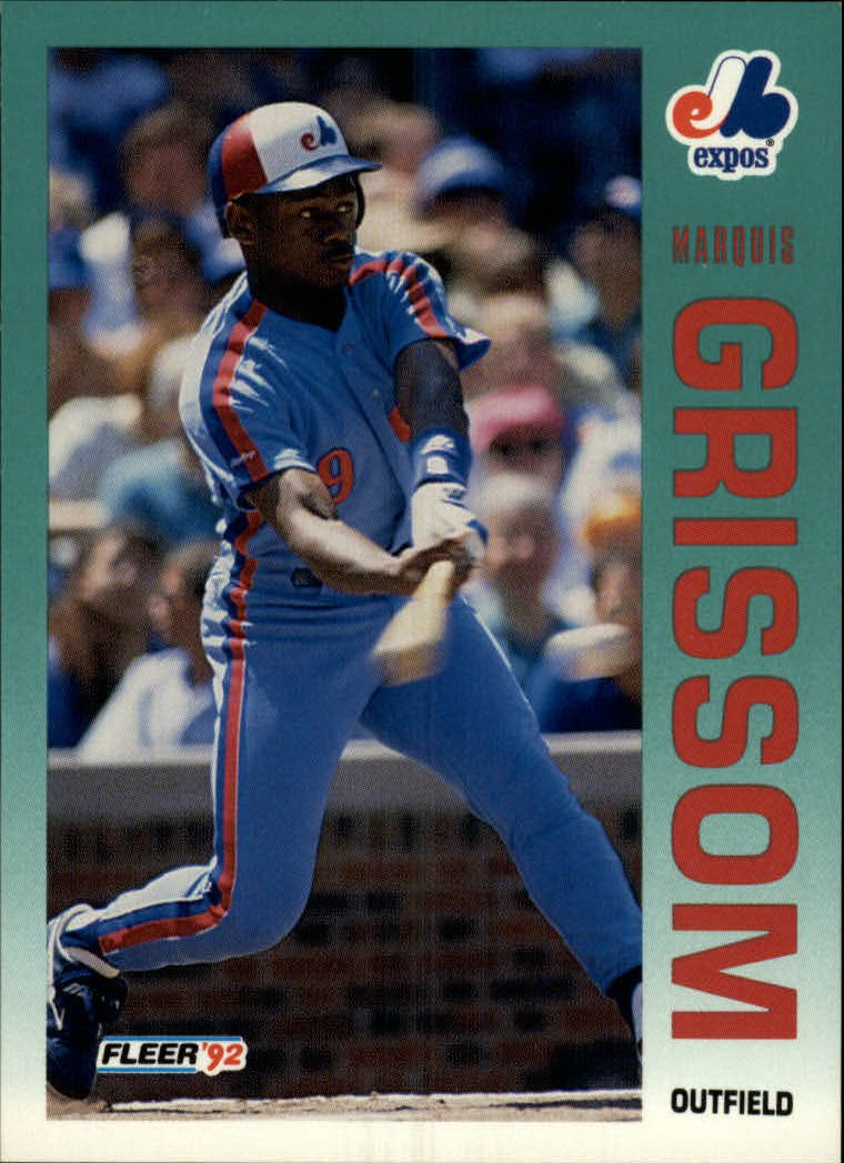 1990 Fleer #347 Marquis Grissom RC - NM-MT