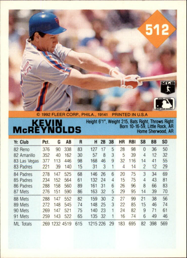 1992 Fleer Baseball 
