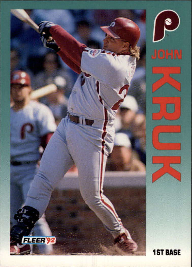 #209 John Kruk - Philadelphia Phillies - 1992 Stadium Club Baseball