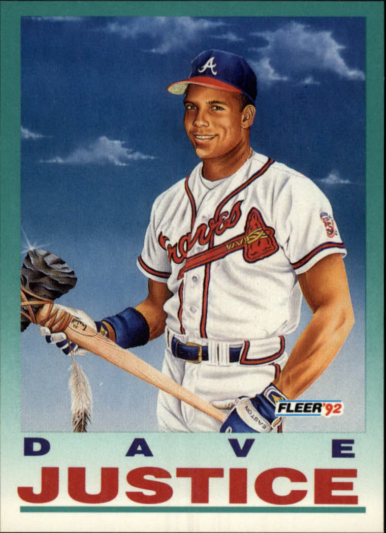 1992 Fleer #713 Dave Justice PV - NM-MT