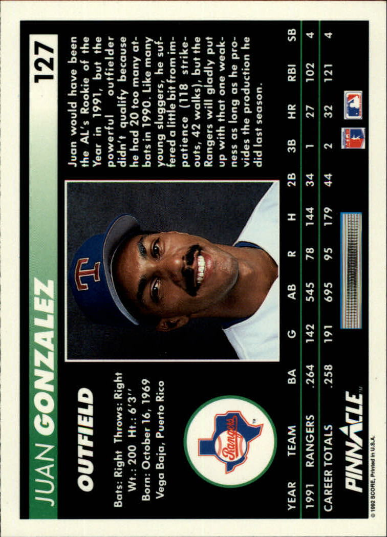 A5747- 1992 Pinnacle Baseball #S 1-250 + Rookies -du Pick- 15 + Gratis US Schiff - Bild 253 von 499
