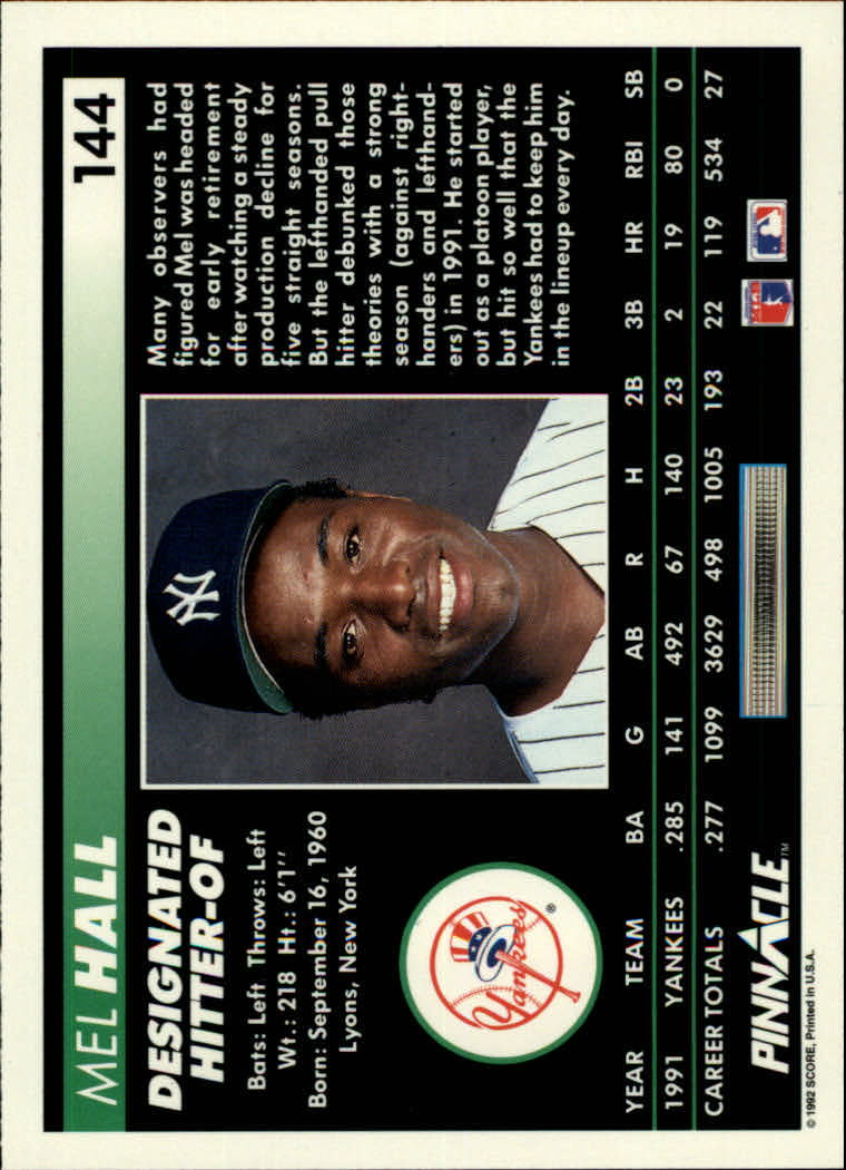 A5747- 1992 Pinnacle Baseball #S 1-250 + Rookies -du Pick- 15 + Gratis US Schiff - Bild 287 von 499