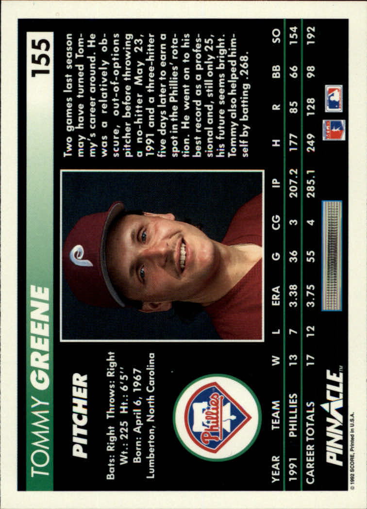 A5747- 1992 Pinnacle Baseball #S 1-250 + Rookies -du Pick- 15 + Gratis US Schiff - Bild 309 von 499