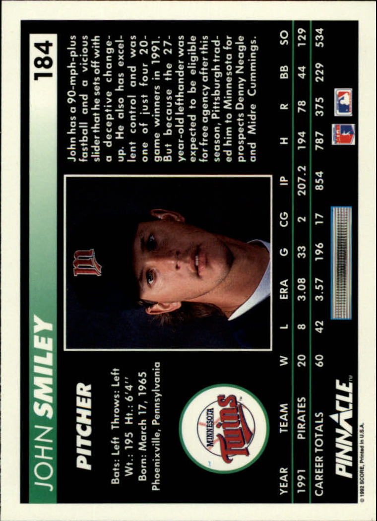A5747- 1992 Pinnacle Baseball #S 1-250 + Rookies -du Pick- 15 + Gratis US Schiff - Bild 367 von 499