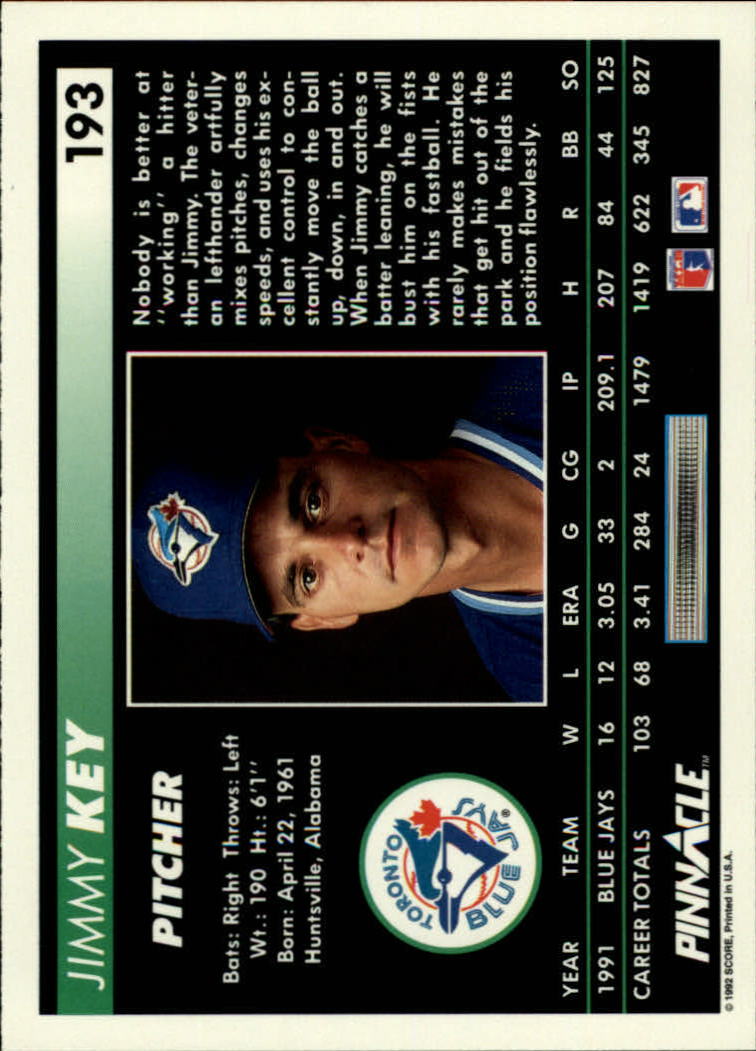 A5747- 1992 Pinnacle Baseball #S 1-250 + Rookies -du Pick- 15 + Gratis US Schiff - Bild 385 von 499