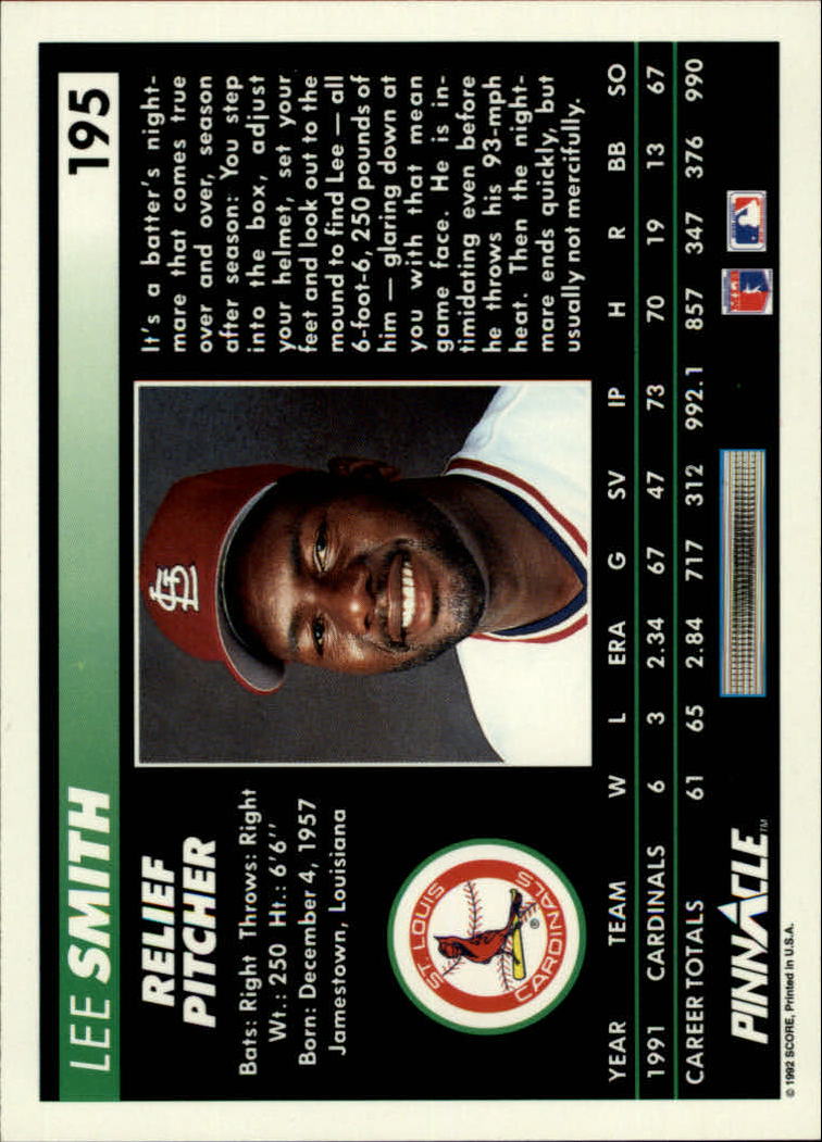 A5747- 1992 Pinnacle Baseball #S 1-250 + Rookies -du Pick- 15 + Gratis US Schiff - Bild 389 von 499